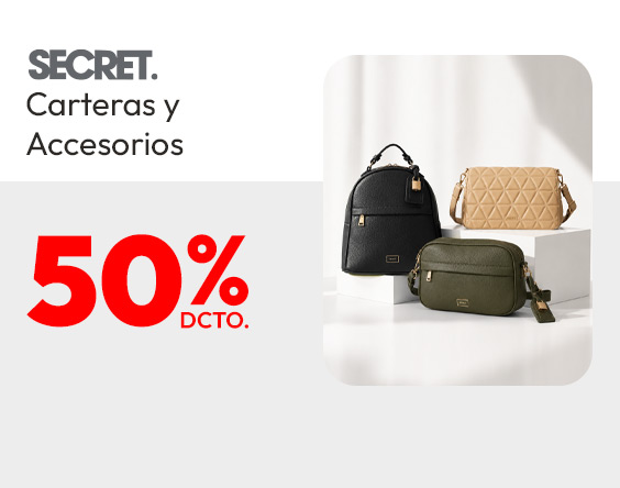 50% dscto Carteras y Accesorios SECRET