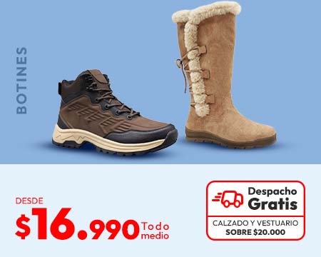 Botines desde $16.990