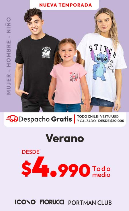 Ropa mujer, hombre y niños poleras