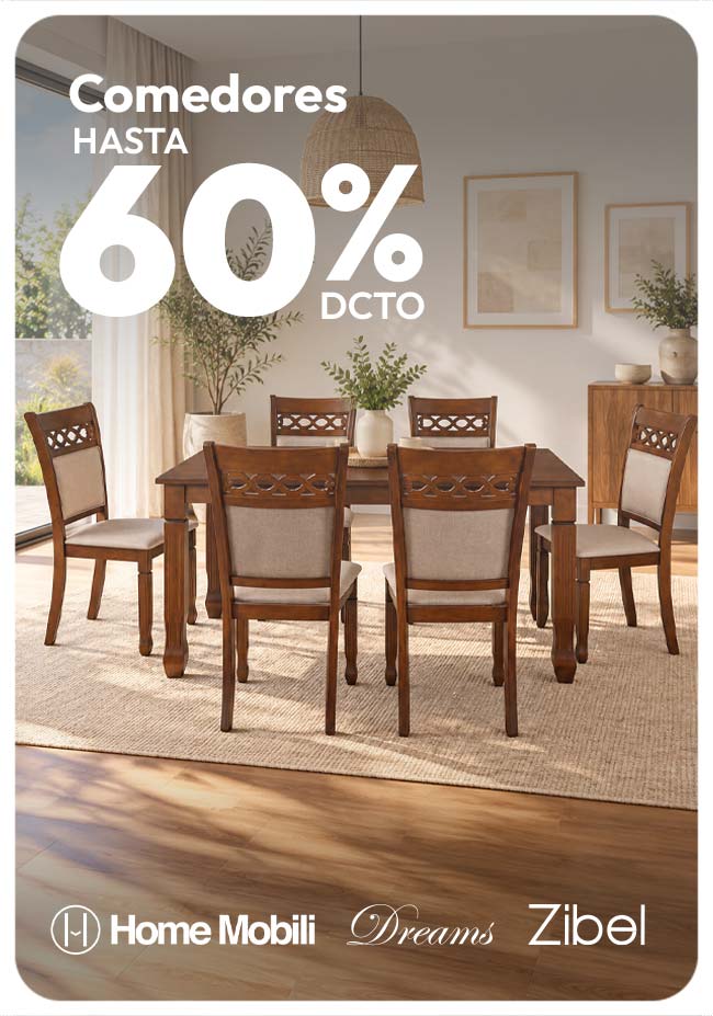 Comedores hasta 60% de dcto