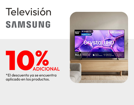 10% adicional Samsung TV