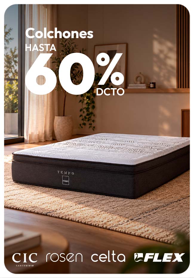 Colchones hasta 60% de dcto