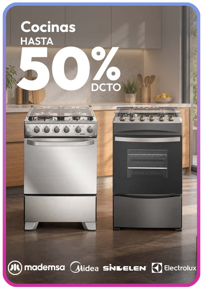 Cocinas hasta 50% de dcto