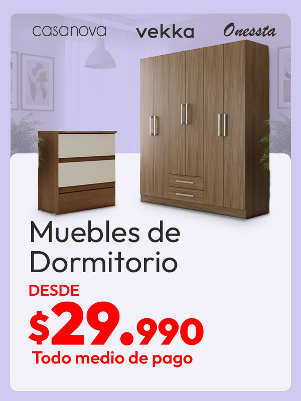 Muebles de dormitorio desde $29.990