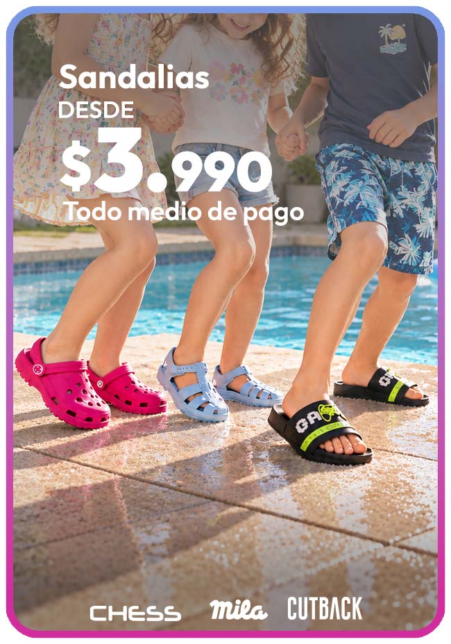 Sandalias desde $3.990