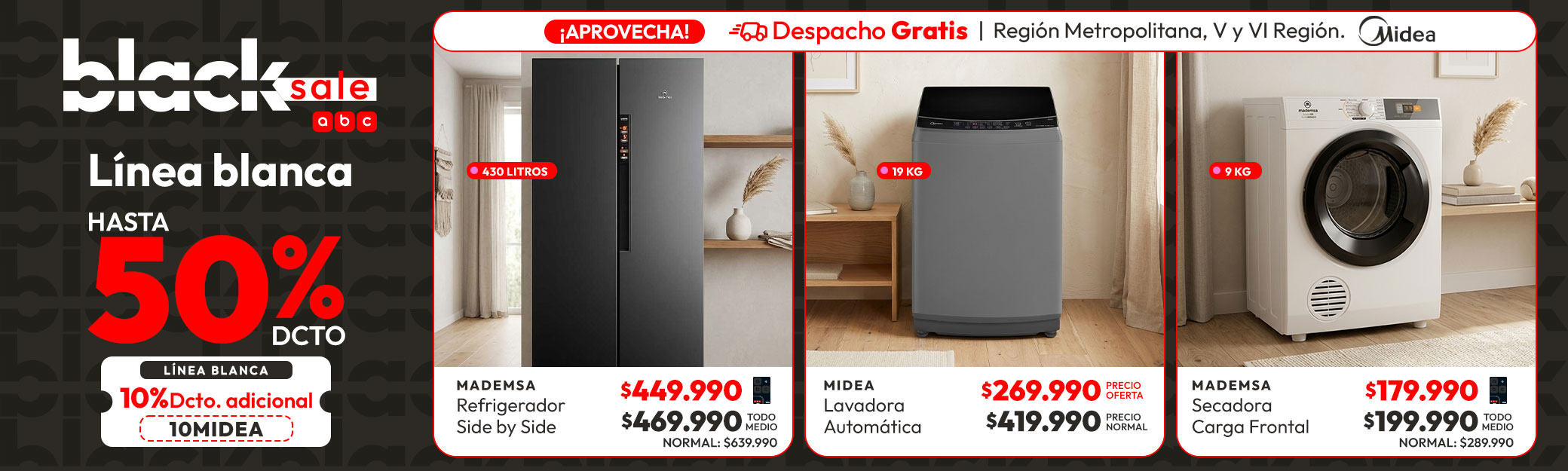 midea week Despacho gratis en RM