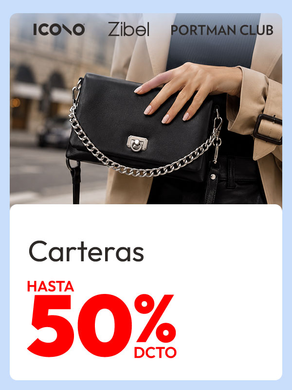 carteras hasta 50% dcto