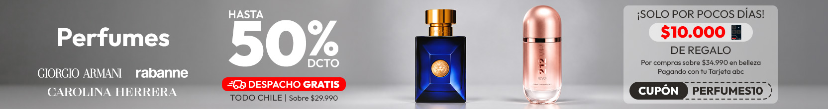 perfumes hasta 50% dcto