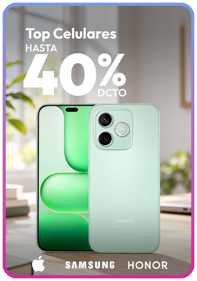 Top 50 celulares hasta 40% de dcto