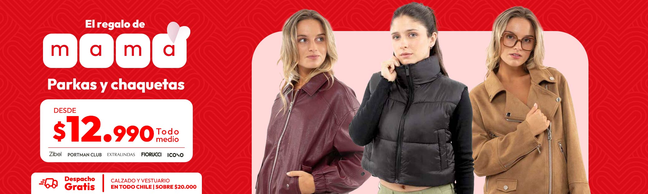 Chaquetas y parkas desde $12.990