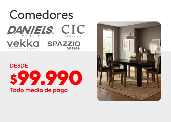 Comedores desde $89.990