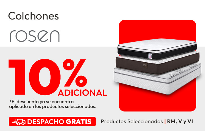 Colchones Rosen 10% adicional /productos seleccionados
