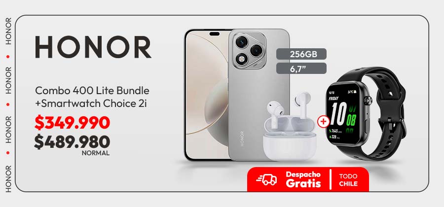 Combo Honor 400 Lite Bundle + Smartwatch Choice Watch 2i