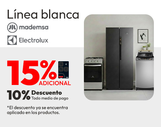 Línea blanca 10% adicional tmp y 15% adicional Tarjeta ABCVisa