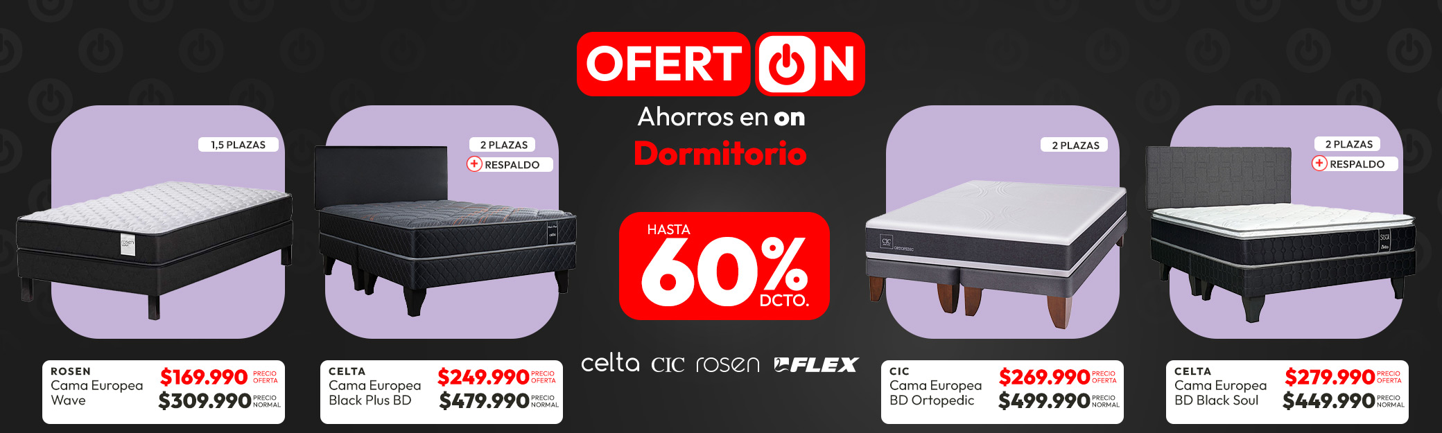 Dormitorio hasta 60% dcto