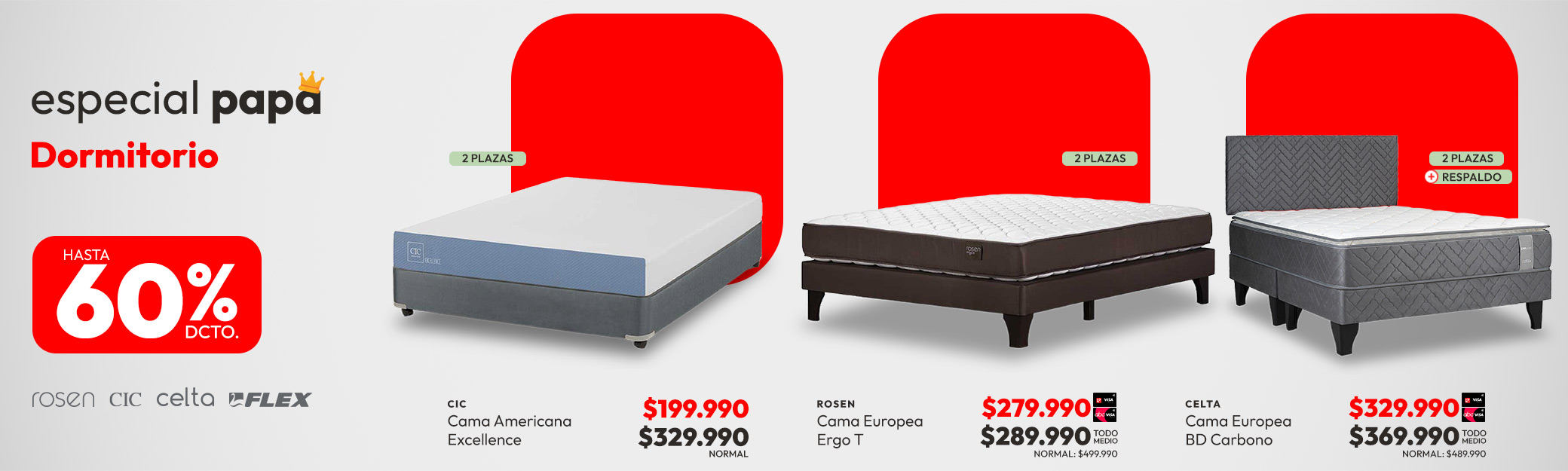 Dormitorio hasta 60% descuento