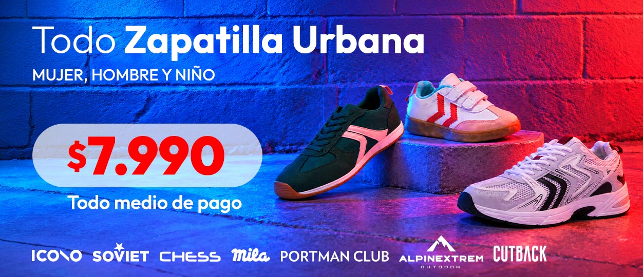 Todo Zapatillas Urbana $7.990 (Mujer Hombre y Niño) Marcas Propias
