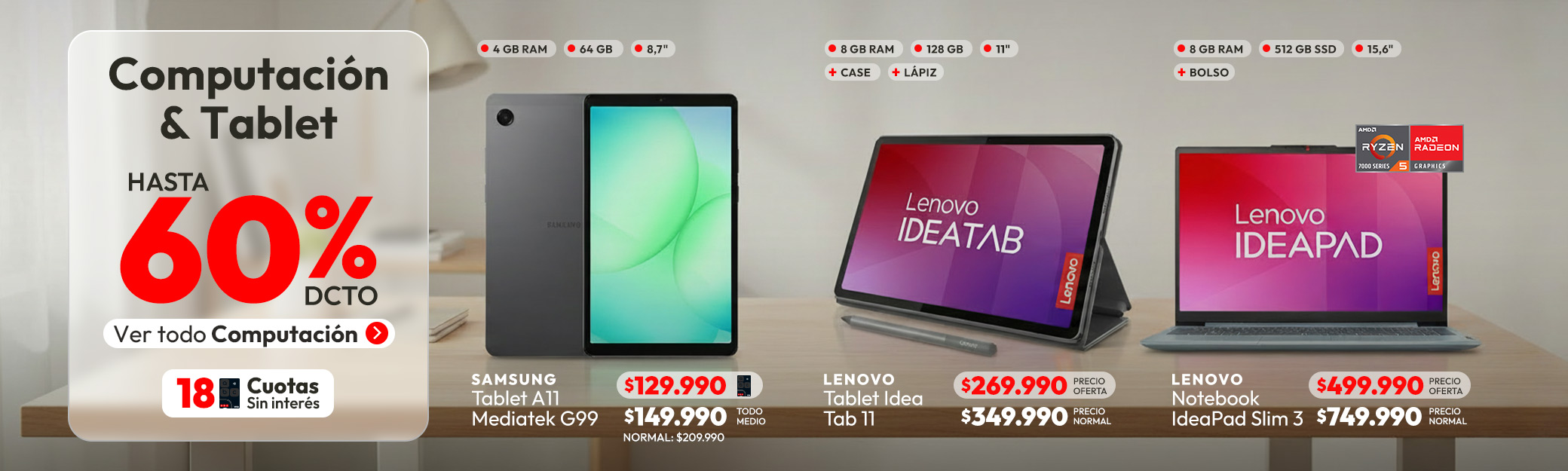 Computadoras y Tablet