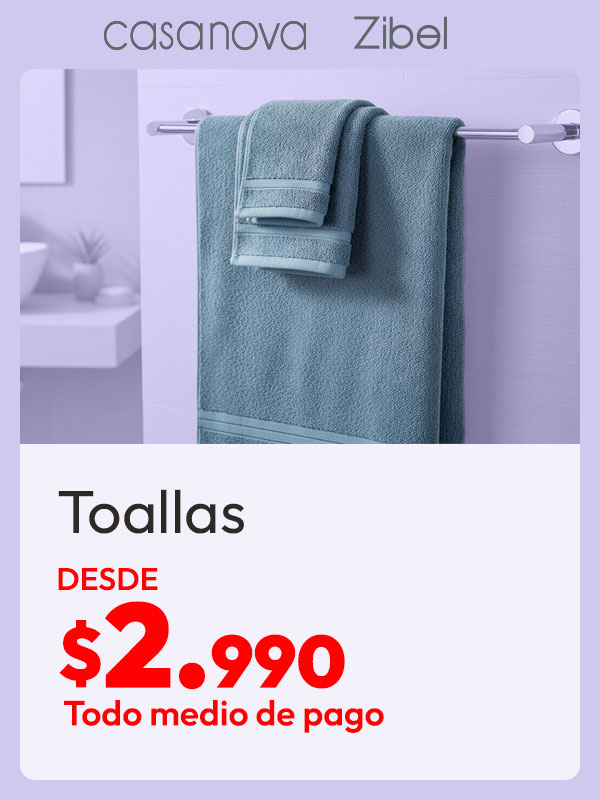 Toallas desde $2.990