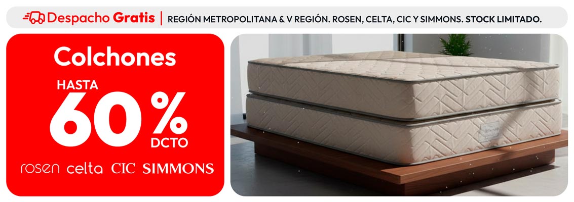 Colchones Hasta 60% de dcto