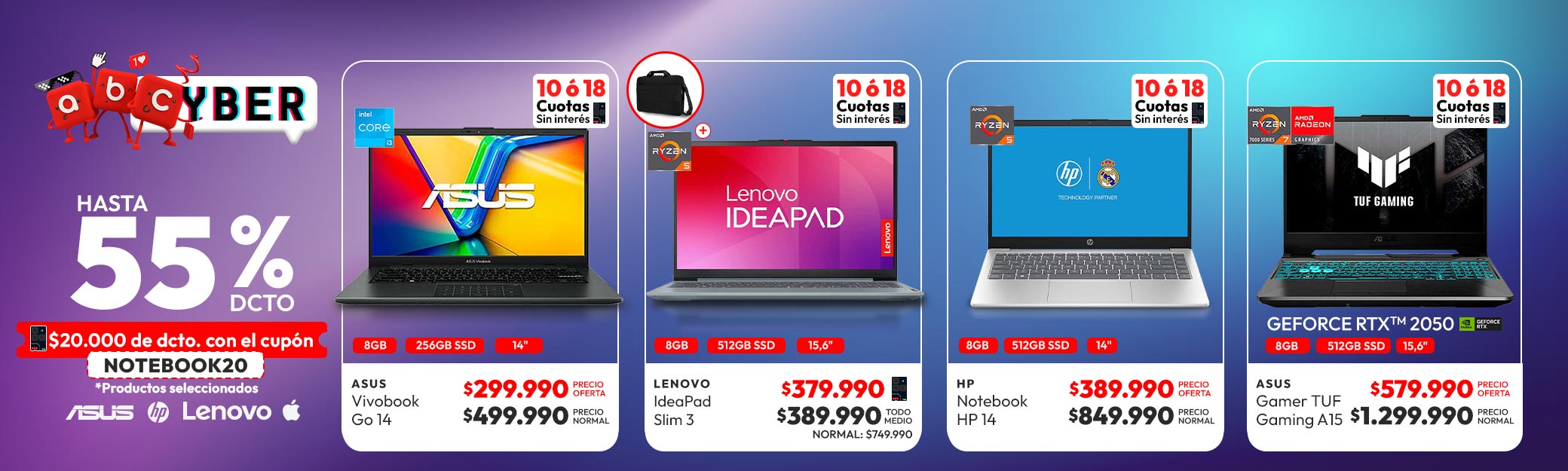 Computación hasta 55% dcto