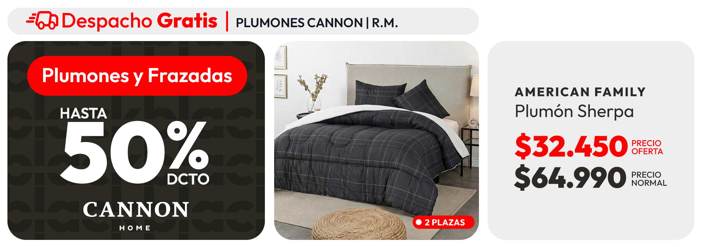 Cannon hasta 50% dcto con despacho gratis