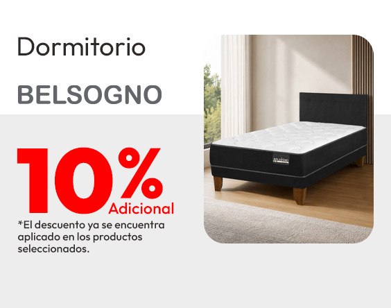 Descubre Dormitorio Belsogno 10% adicional/productos seleccionados