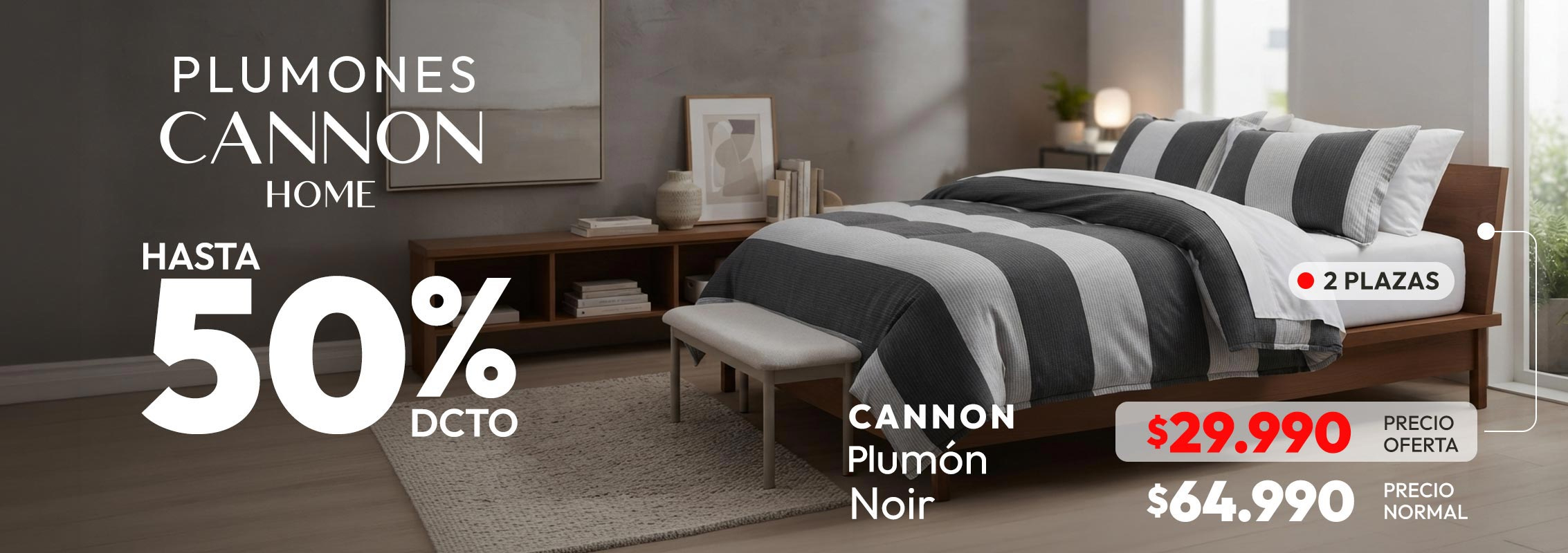 Ropa de cama Cannon hasta 50% dcto 