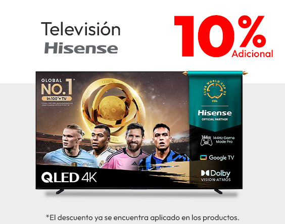 HISENSE 10% ADICIONAL TV