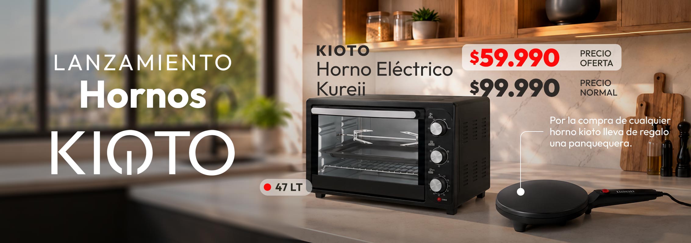 Lanzamiento Horno Kioto + panqueuquera de regalo