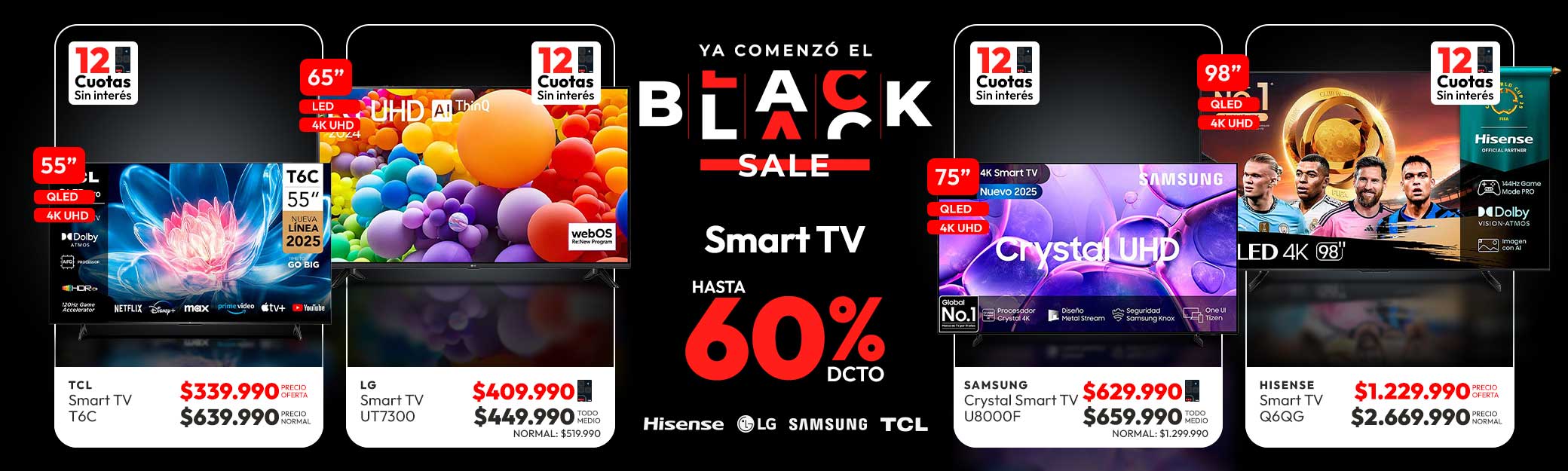 smart tv hasta 60% dcto
