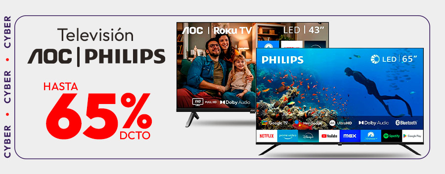 TPV AOC Phillips hasta 65% de dcto