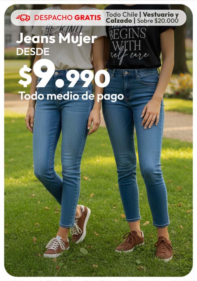 Jeans Mujer Desde $9.990