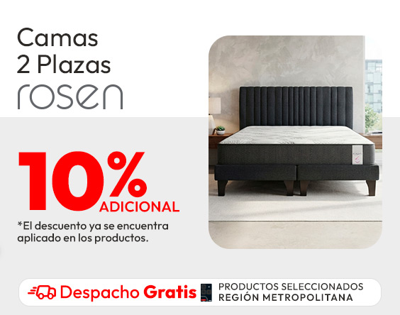 Camas 2 plazas Rosen 10% adicional