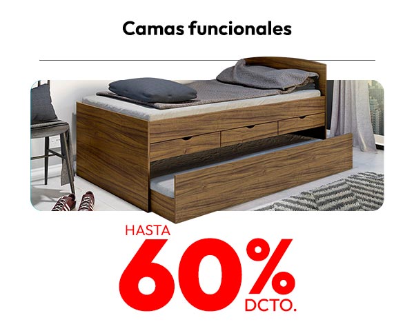 Camas funcionales hasta 60% dcto