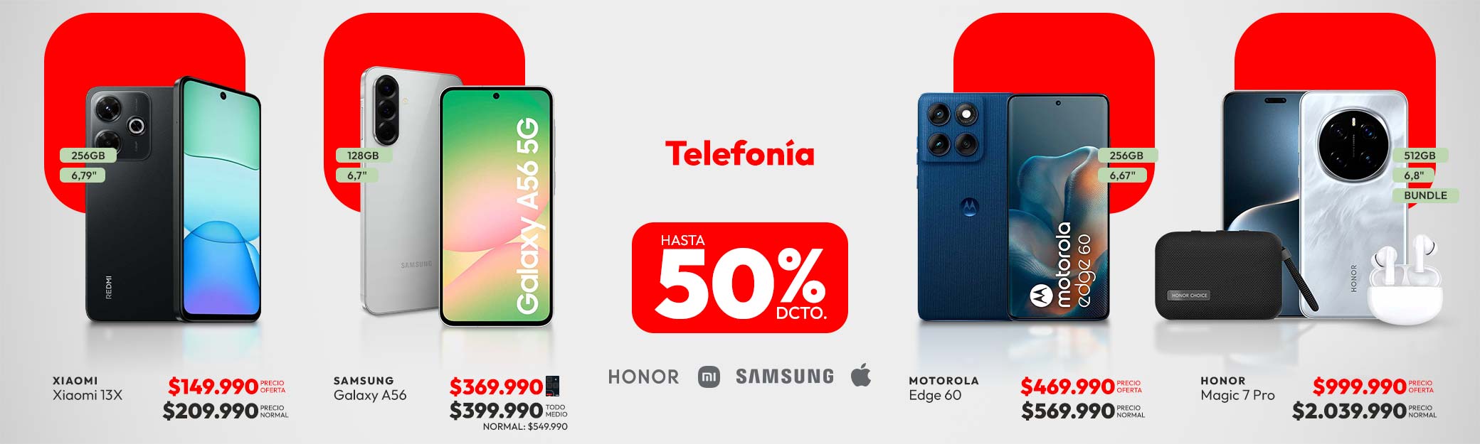 Telefonía hasta 50% dcto