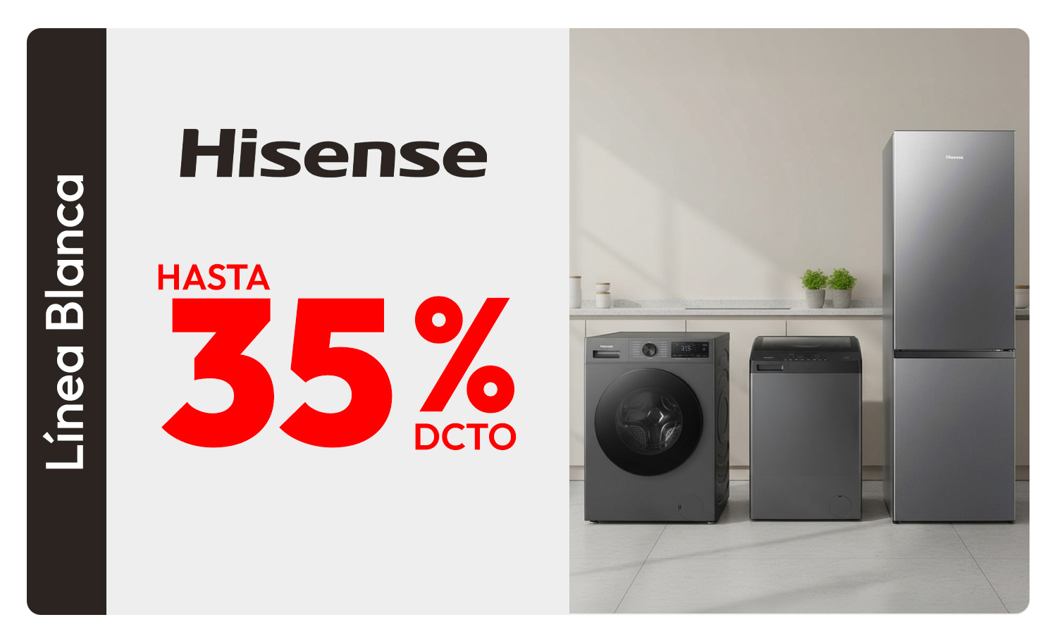 Hisense hasta 35% de dcto