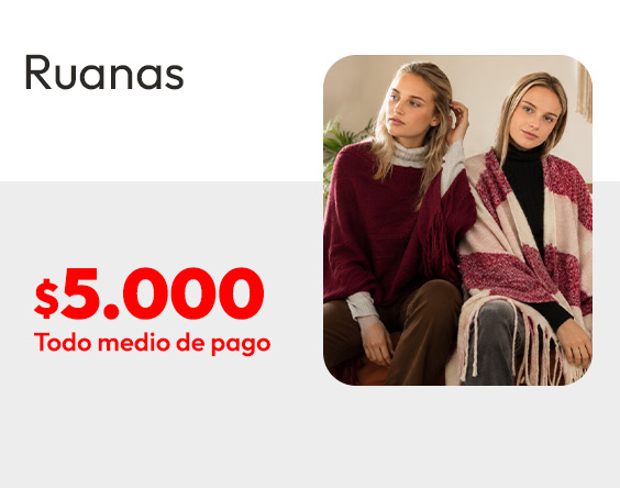 Ruanas a $5.000