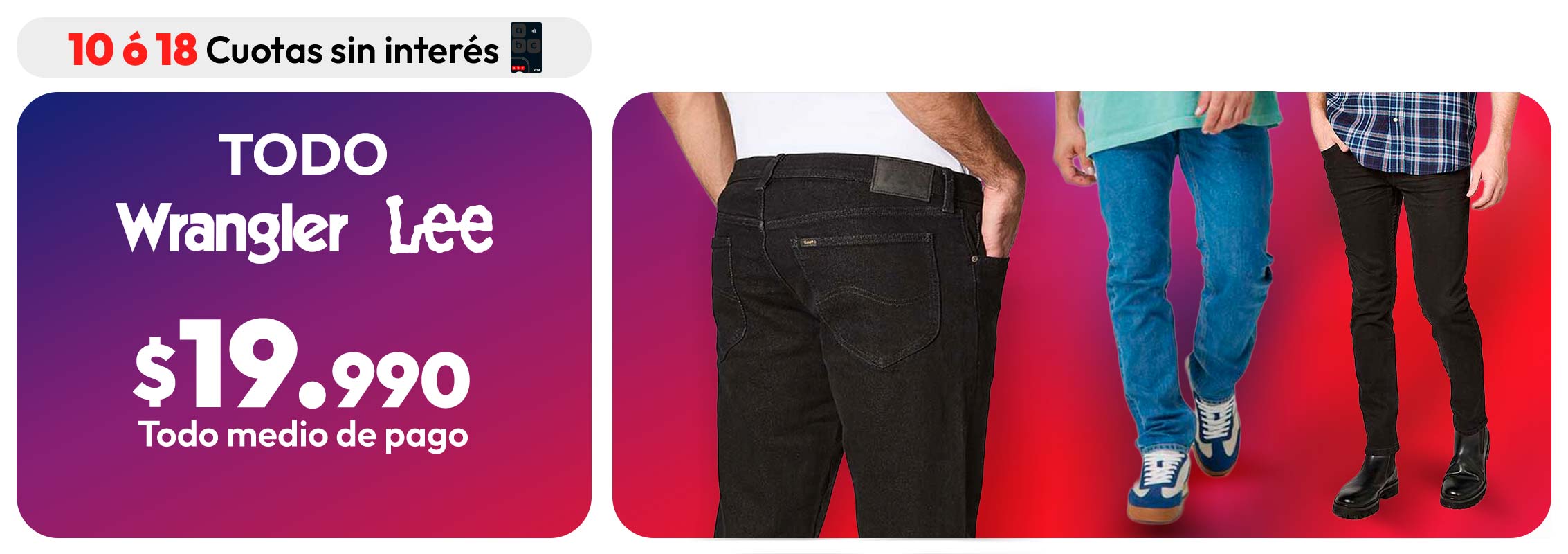 Jeans Wrangler y Lee