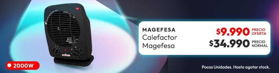 Calefactor Magefesa MGF1238 $9.990 en abc.cl