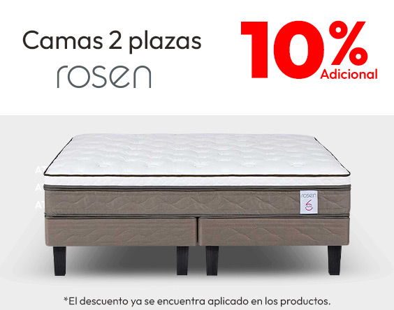 camas de 2 plazas rosen 10% adicional