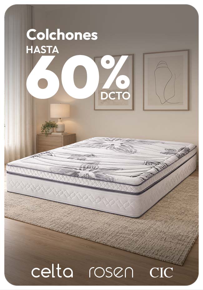 Colchones hasta 60% de dcto