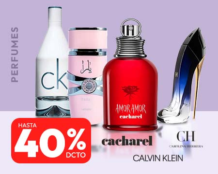 perfumes hasta 40% dcto