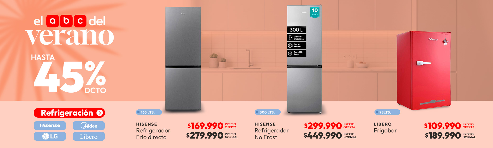 Refrigeracion hasta 45% dcto