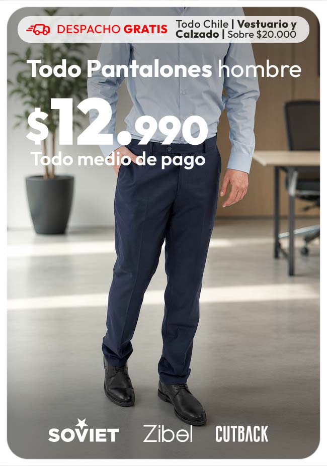 Todo pantalones hombre $12.990