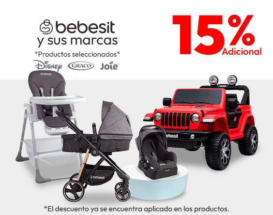 15% dcto  adicional Bebesit y sus marcas