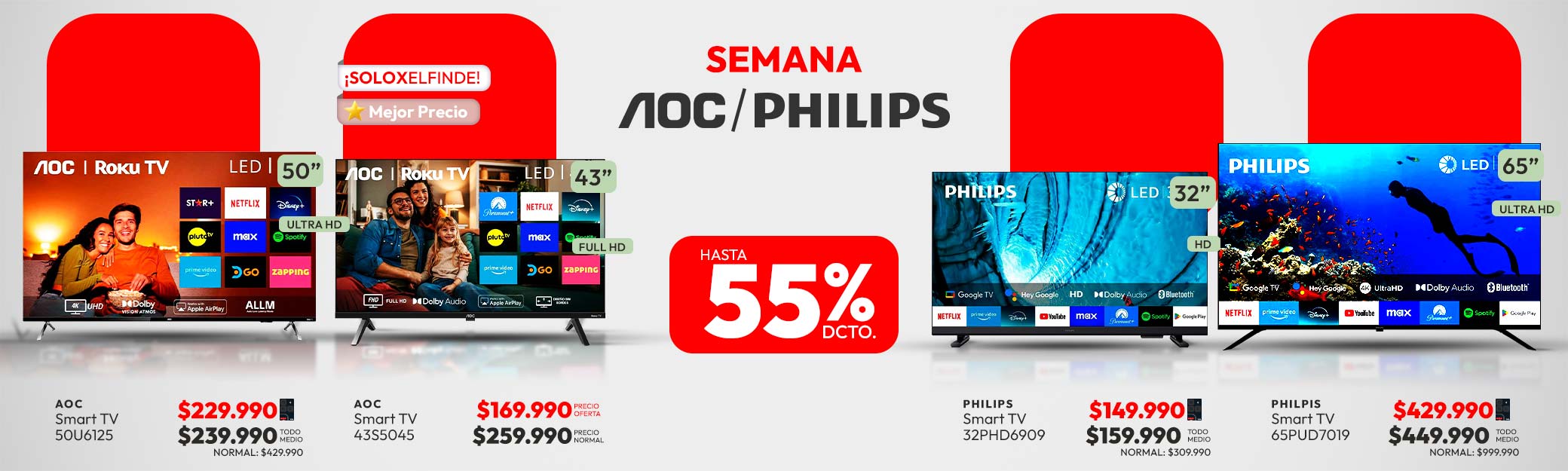 Semana AOC, Philips hasta 55% descuento