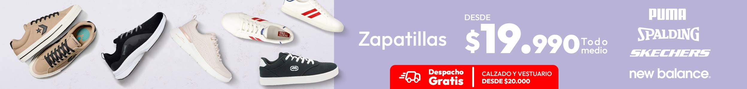 Zapatillas desde $19.990