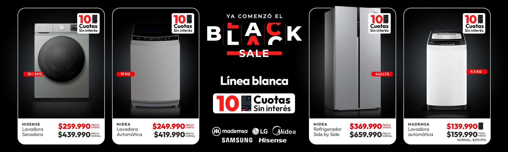 Linea blanca 50% descuento
