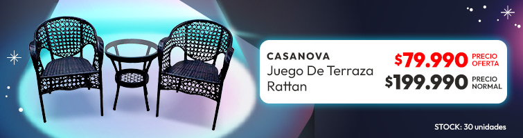 Juego De Terraza Casanova Rattan 